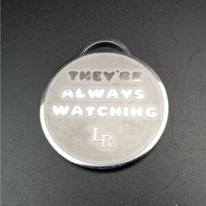 They're always watching weird core silver amulet necklace pendant. P115